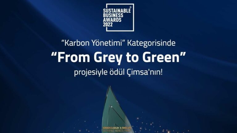 Çimsa, Karbon Yönetimi Kategorisinde Ödül Aldı