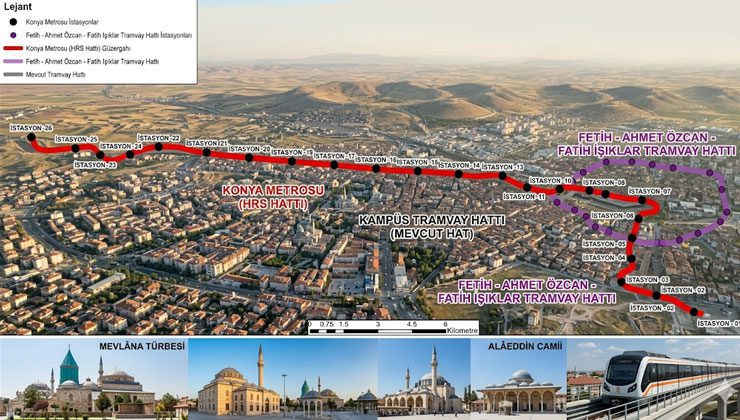 Konya Metrosu’nun 142,7 milyar TL’lik inşaatı, 2026’da başlayacak