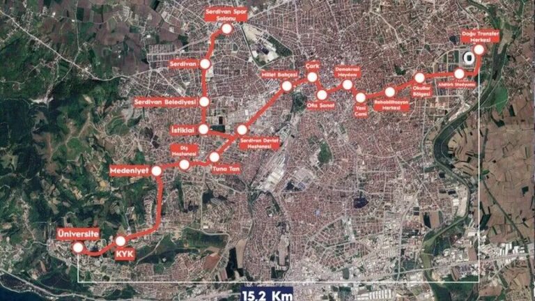 Makyol İnşaat’ın Üstlendiği Adapazarı-Serdivan Tramvay Hattı Projesi’nde Temel Atma Öncesi Hazırlıklar Sürdürülüyor